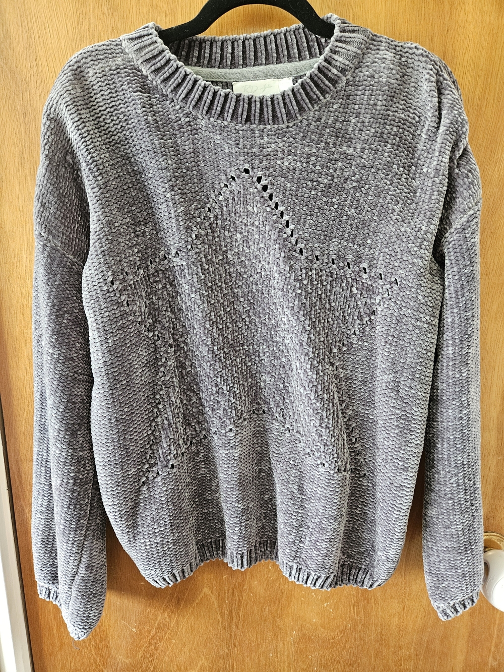 RD Style Gray Star Knit Sweater
